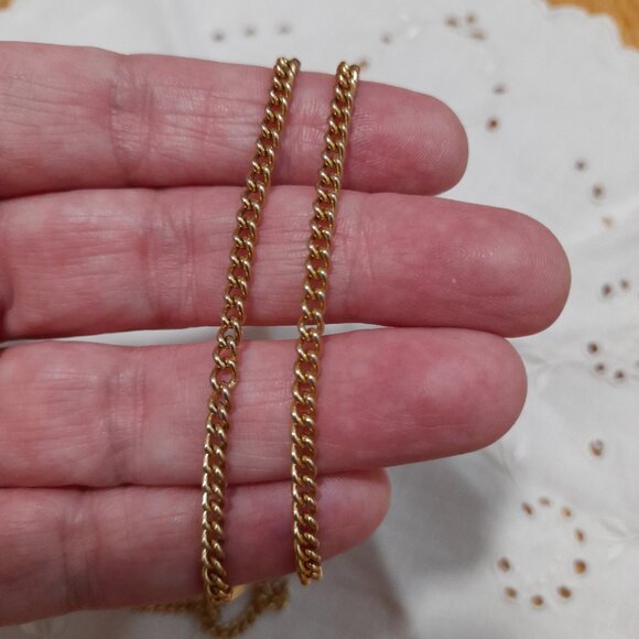 Vintage Avon Art Deco Necklace Pendant Brooch Gold Tone Octagonal Retro Jewelry - Picture 16 of 16